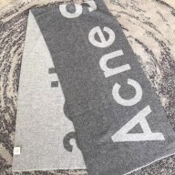 Acne Studios Logo Cashmere Scarf 50x220CM Grey