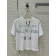 LOUIS VUITTON WHITE Stencil Signature T-Shirt  2025