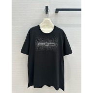 GUCCI BLACK COTTON T-SHIRT 813616 2024