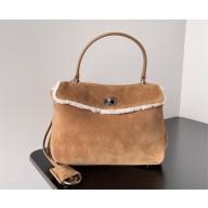 BALENCIAGA Apricot suede leather Rodeo mini Handbag 2024