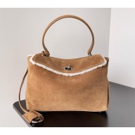BALENCIAGA Apricot suede leather Rodeo small Handbag 2024