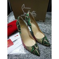 Christian Louboutin So Kate Python Flower Snakeskin Pumps