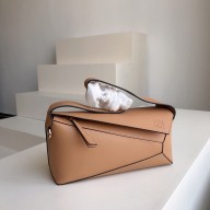 loewe Puzzle Hobo bag in nappa calfskin warm desert
