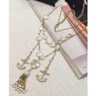 Chanel Necklace A58072 Gold/Pearly White 2018