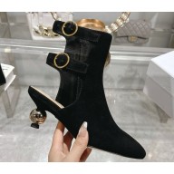 Dior D-idole suedet leather ankle boots in black 1115-2024