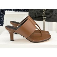 The Row heel 6.5cm Signum Leather Sandals brown 2025