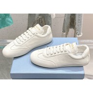 Prada women'/men's Deer low-top leather sneakers in white 2024