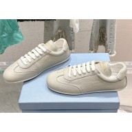 Prada women'/men's Deer low-top leather sneakers in grey 2024