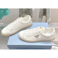Prada women'/men's Lane leather sneakers in white 2024