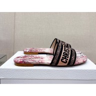 dior Pink Multicolor Cotton with Dior Jardin Magique Embroidery dway Slide 2023