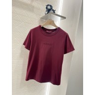GUCCI Cotton jersey embossed T-SHIRT Rosso Ancora red 2025