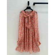 CHANEL Printed Silk Muslin dress P79013 2025