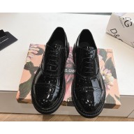 Dolce & Gabbana Brushed calfskin Oxfords black 1105-2024