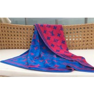 Louis Vuitton Monogram Classic Cotton Beach Towel 150X95CM Blue M78644