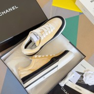Chanel velvet & Suede Calfskin Sneaker G45208 beige 2023