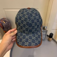 GUCCI GG BASEBALL HAT DENIM BLUE