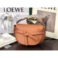 Loewe Mini Gate Dual Bag tan in Soft Calfskin and Jacquard 2023