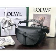 Loewe Mini Gate Dual Bag Black in Soft Calfskin and Jacquard 2023