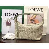 Loewe Cubi bag in Anagram jacquard and calfskin Green/Avocado Green 2023