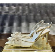 RENÉ CAOVILLA  75mm Floriane pumps gold 2025