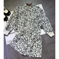 Louis Vuitton 1AGPYY Botanical Print Silk Shirt  2025