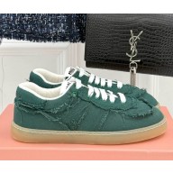 Miu Miu Denim sneakers 5E325E green 2025