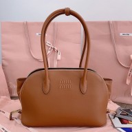Miu Miu Leather bag 5BA290 Cognac 2024
