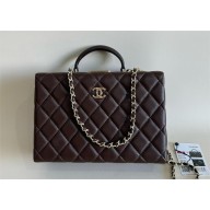CHANEL Lambskin & Gold-Tone Metal chocolate Box bag AS5168 2024