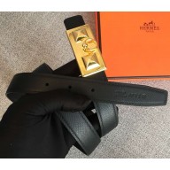 Hermes Width 2.5cm Collier De Chien Buckle Belt Black/Gold
