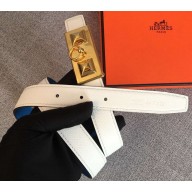 Hermes Width 2.5cm Collier De Chien Buckle Belt White/Gold