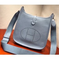 Hermes Evelyne III GM Bag in Original Togo Leather Baby Blue