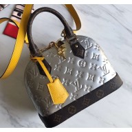 Louis Vuitton Monogram Vernis Alma BB Bag M44389 Silver 2019