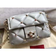Valentino Candystud Mini Crossbody Bag 0720 Gray