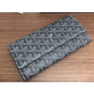 Goyard Varenne Long Flap Wallet Gray