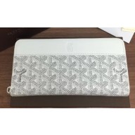 Goyard Matignon Zip Around Long Wallet White