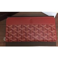Goyard Matignon Zip Around Long Wallet Red