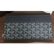 Goyard Matignon Zip Around Long Wallet Gray