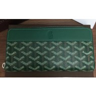 Goyard Matignon Zip Around Long Wallet Green