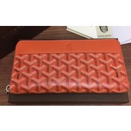 Goyard Matignon Zip Around Long Wallet Orange