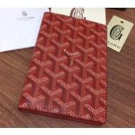 Goyard Grenelle Passport Holder Wallet Red