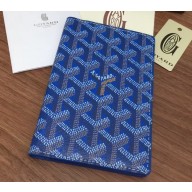 Goyard Grenelle Passport Holder Wallet Blue