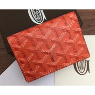 Goyard Malesherbes Card Case Wallet Orange