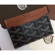 Goyard Saint Sulpice Credit Card Holder Wallet Brown