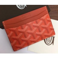 Goyard Saint Sulpice Credit Card Holder Wallet Orange