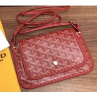 Goyard Plumet Wallet Clutch Bag with Strap Red
