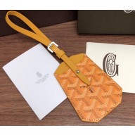 Goyard Luggage Tag Bag Charm Yellow