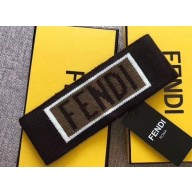 Fendi Logo Headband Coffee