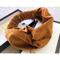 Gucci Velvet GG Headband 523787 Brown