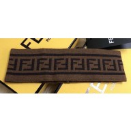 Fendi FF Stripe Headband Coffee
