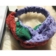 Gucci Web Lace Headband Green/Orange/Lilac
